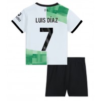 Dječji Nogometni Dres Liverpool Luis Diaz #7 Gostujuci 2023-24 Kratak Rukav (+ Kratke hlače)